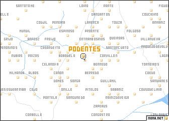 map of Podentes