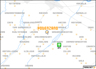 map of Podenzano