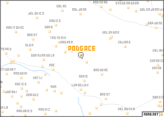 map of Podgaće