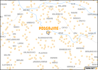 map of Podgajine