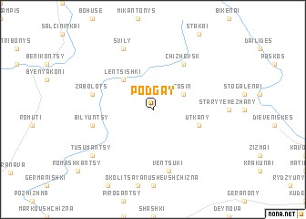 map of Podgay