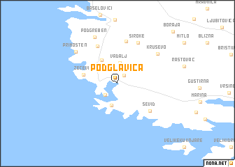 map of Podglavica