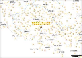 map of Podglavica