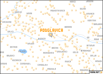 map of Podglavica