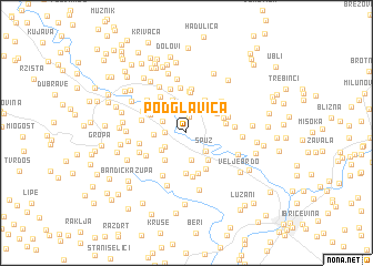 map of Podglavica