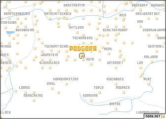 map of Podgora