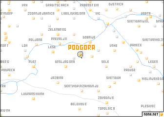 map of Podgora