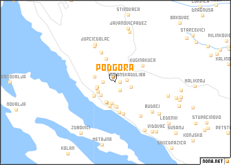 map of Podgora