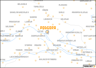 map of Podgora