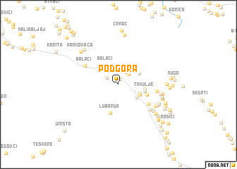 map of Podgora