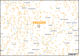 map of Podgora