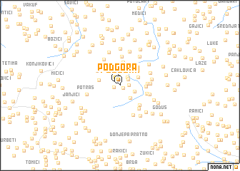 map of Podgora