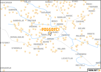 map of Podgorći