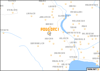 map of Podgorci