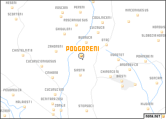 map of Podgoreni