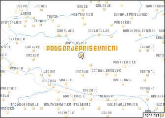 map of Podgorje pri Sevnični