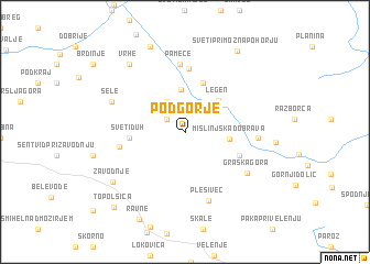 map of Podgorje