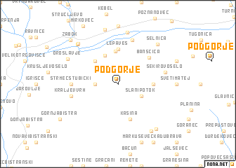 map of Podgorje