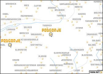 map of Podgorje