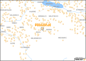 map of Podgorje