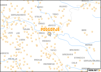 map of Podgorje