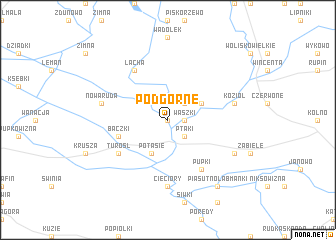map of Podgórne