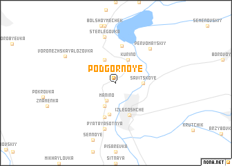 map of Podgornoye