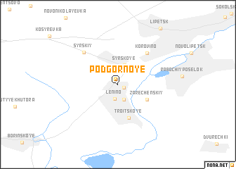 map of Podgornoye