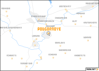 map of Podgornoye