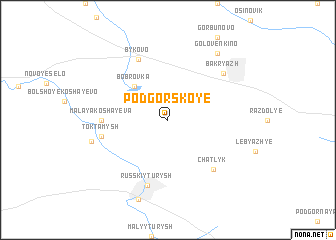 map of Podgorskoye