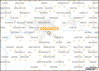 map of Podgórze