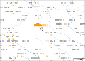 map of Podgórze