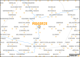 map of Podgórze