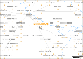 map of Podgórze