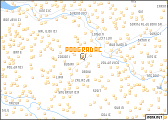 map of Podgradac