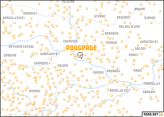 map of Podgrađe