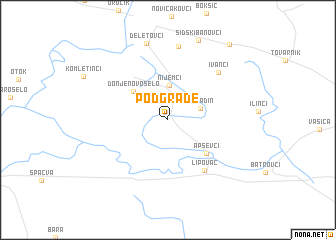 map of Podgrađe