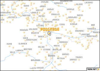 map of Podgrađe