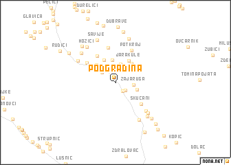 map of Podgradina