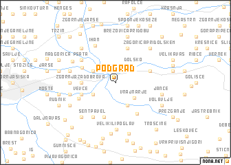map of Podgrad
