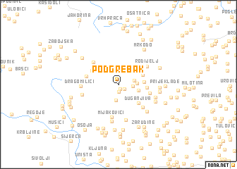 map of Podgrebak