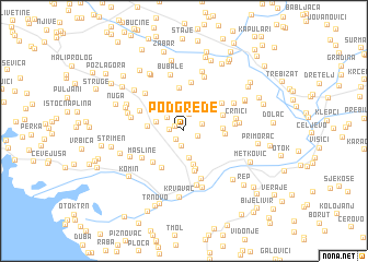 map of Podgrede