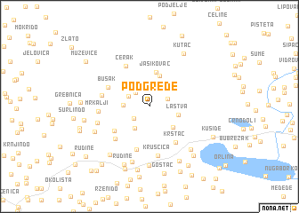 map of Podgređe