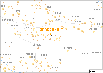 map of Podgrumile