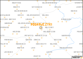 map of Podhajczyki