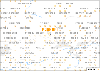 map of Podhoří