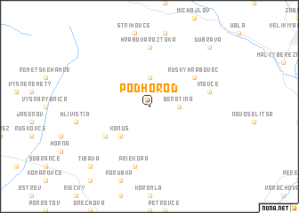 map of Podhoroď