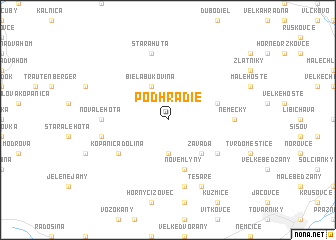 map of Podhradie