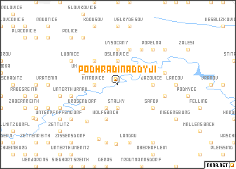 map of Podhradí nad Dyjí