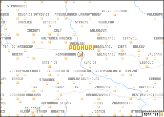 map of Podhŭří